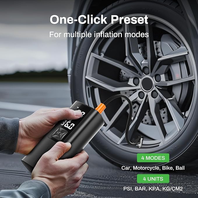 AT003 Tire Inflator Portable Air Compressor, Auto Air Pump - Image 3