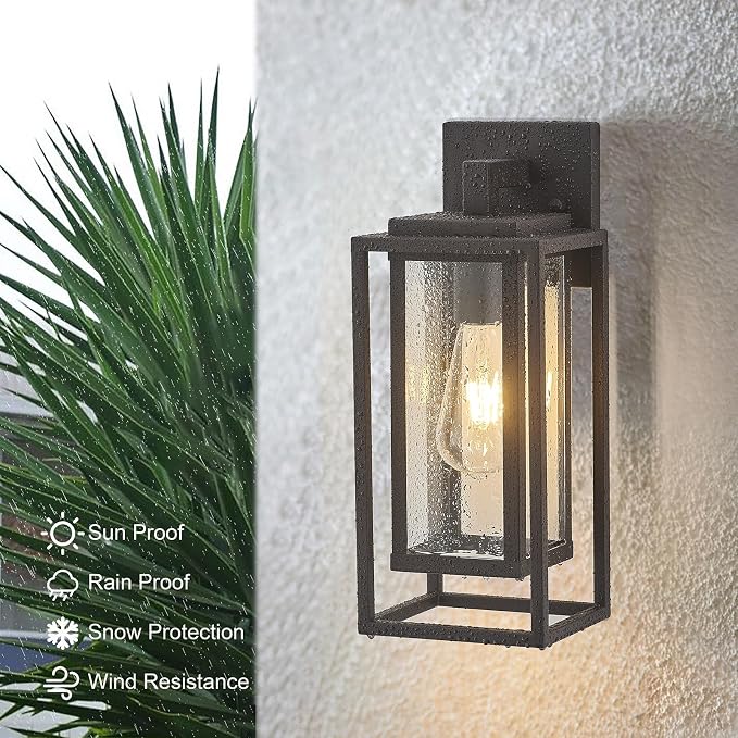 14" Outdoor Wall Light Fixtures Waterproofed Exterior Lantern W/Sturdy - Image 4