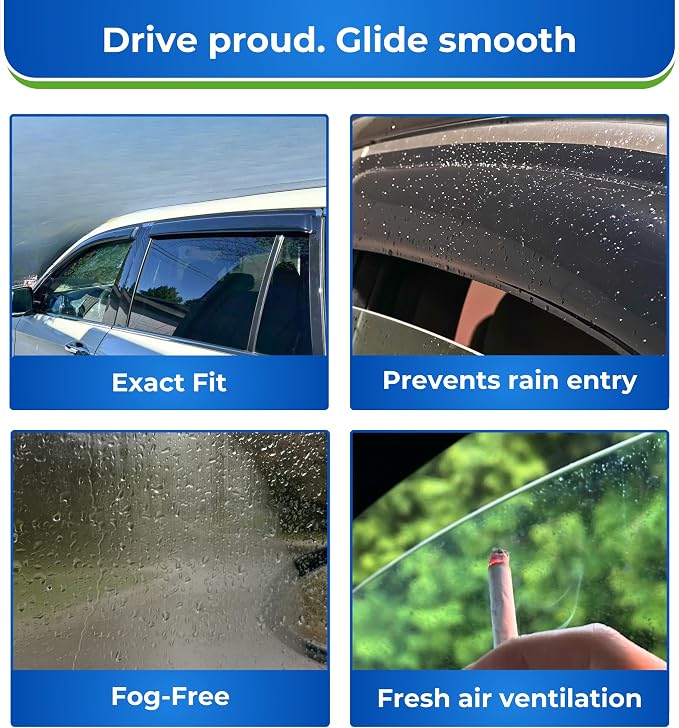 KPY Window Visors Rain Guards Compatible - Image 5