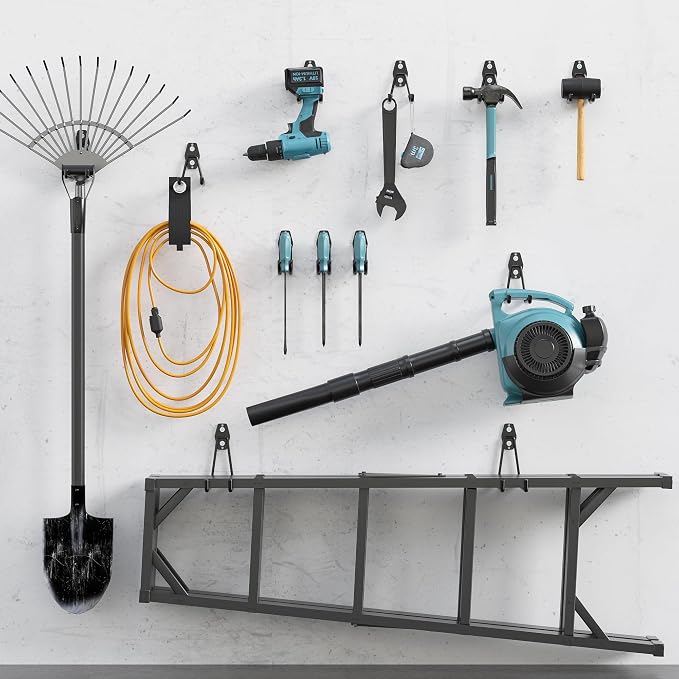 BONTEC Heavy Duty Garage Hooks, Anti-Slip Coated Black Steel - Image 7