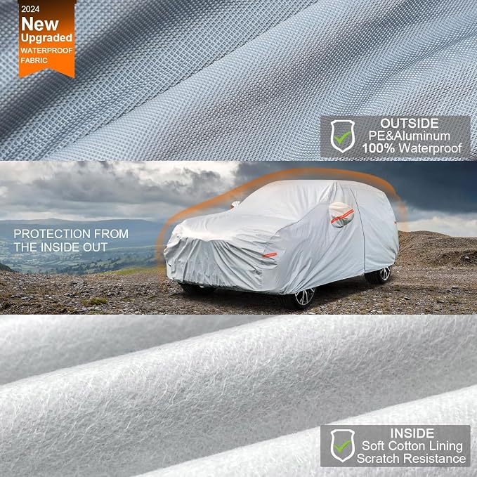 Kayme 6 Layers Station Wagon Car Cover Waterproof All Weather, Outdoor Full - Image 2