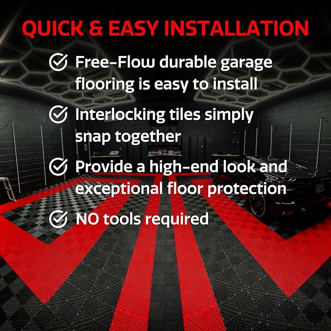 Big Floors RaceDeck Free-Flow Open Rib Self-Draining Design, Durable Copolymer - Image 2