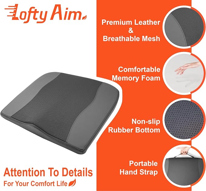 Car Seat Cushion, Comfort Memory Foam Car Cushions - Image 5