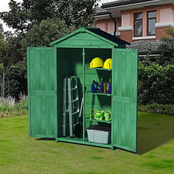 35.6" Outdoor Storage Shed, Wooden Shed by Unknown