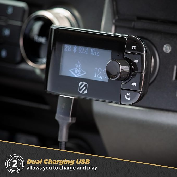 Scosche SBTFM2-XCES0 Select Bluetooth 5.0 FM Transmitter w/ Dual USB Charger - Image 4