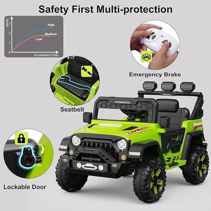 Kids Electric Vehicle, 12V Battery Powered Ride On Car - Image 7