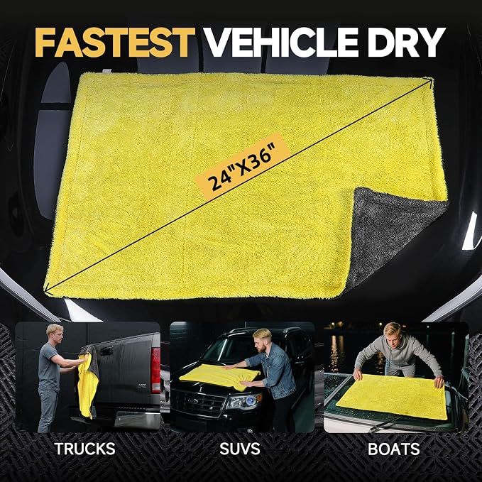 Car Drying Towel, Extra Large 36"x24" Microfiber Towel - Image 5