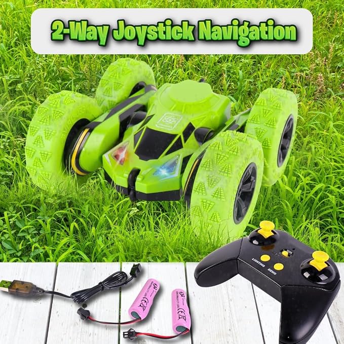 RC Stunt Car, Remote Control Double-Sided Driving 360° Flips & Rotations - Image 6