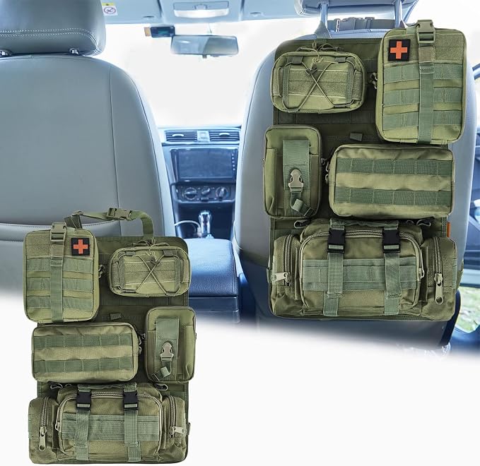 Universal Tactical Seat ​Back Organizer Vehicle Molle Panel Organizer Storage by Jimikay