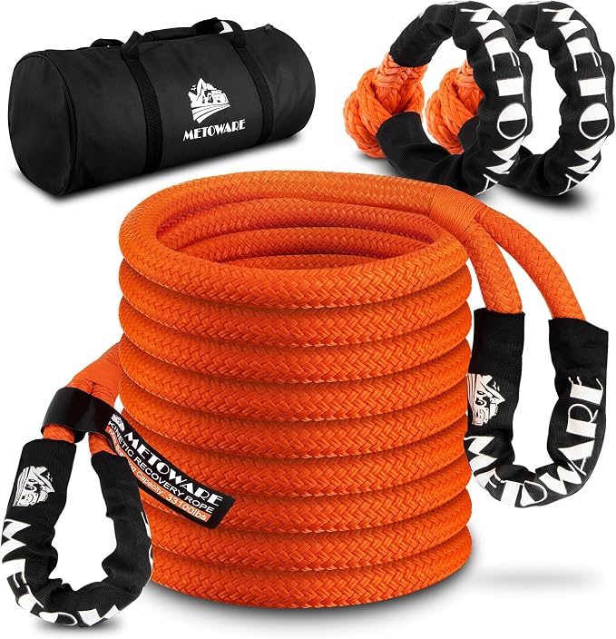 METOWARE Kinetic Recovery Rope 35, 000 LBS Offroad Tow Kit by METOWARE