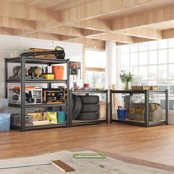 REIBII 60.05" H Storage Shelves 1840LBS Garage Shelving Heavy Duty Shelving 4 - Image 2