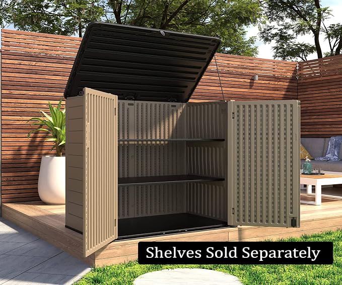 HOMSPARK Storage Shed Weather Resistance, Horizontal Storage Shed - Image 6