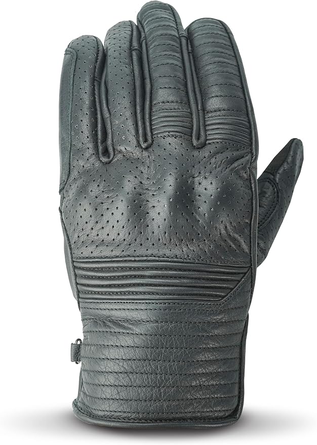 Leather Motorcycle Gloves with Adjustable Fitting Bike Riding Gloves by NeoJeans