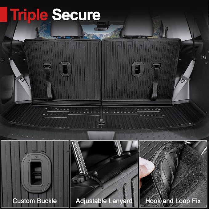 Cargo Mat for 2025 Hyundai Santa FE, All Weather TPE Cargo Mat - Image 3
