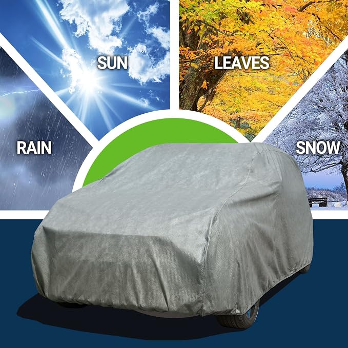 All Weather Waterproof SUV Car Cover, 7-Layer Non-Woven Cotton SUV Covers - Image 5