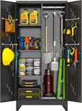 Metal Garage Storage Cabinet, Kitchen Pantry by ZONLESON