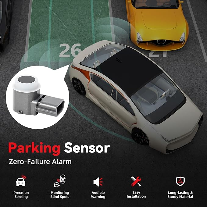 4pcs PDC Bumper Parking Aid Assist Sensors Backup Reverse Radar - Image 4