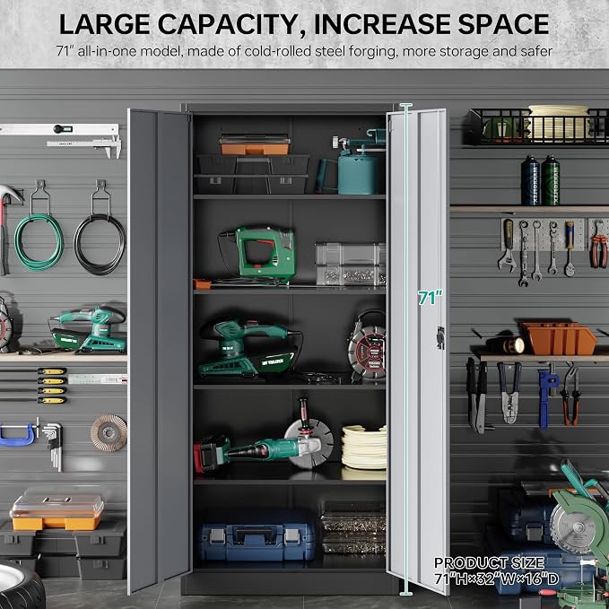 SISESOL Metal Storage Cabinet - Image 2