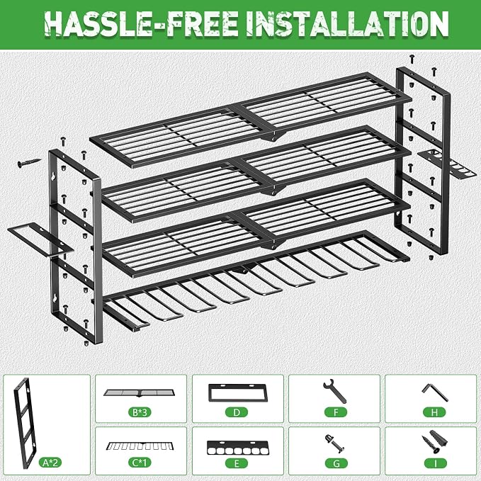 Power Tool Organizer Wall Mount, 4 Layers Tool Storage Rack - Image 8