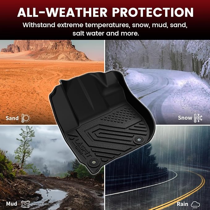 LASFIT Floor Mats for Honda HRV 2016 2017 2018 2019 2020 2021 2022, All Weather - Image 6