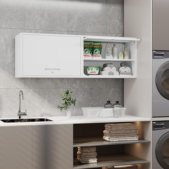 Metal Storage Cabinet White Wall Cabinets - Image 6