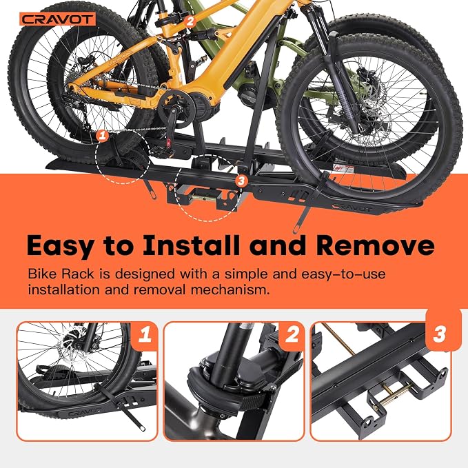 CyberRack S2 Ebike Rack, 300 lbs Capacity Foldable Bike Racks - Image 4