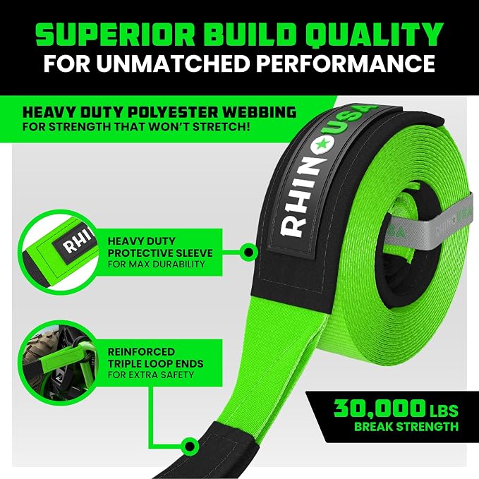 Rhino USA Recovery Tow Strap - Image 2