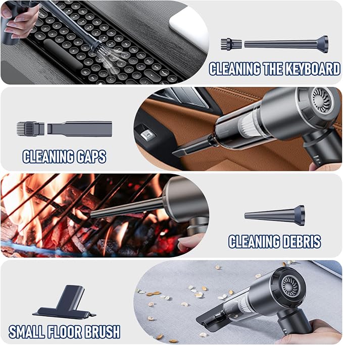 Car Vacuum Portable Cordless 20000PA High power Mini Vacuum Cleaner 4-in-1 - Image 4
