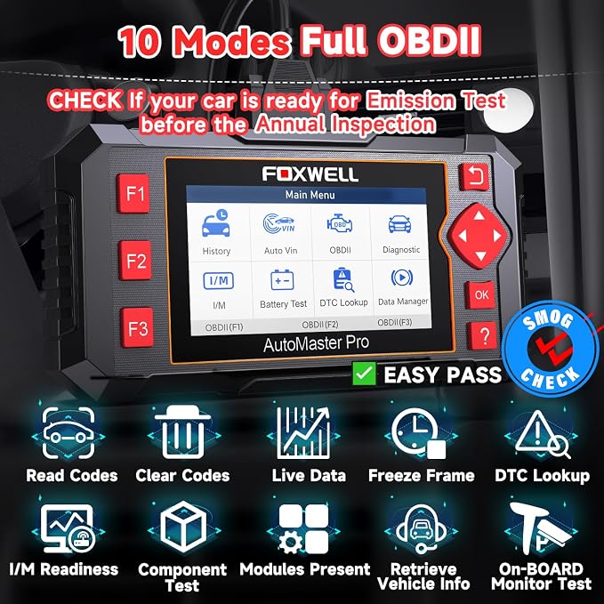 FOXWELL NT604 OBD2 Scanner Diagnostic Tool, Check Engine Code Reader, ABS SRS - Image 3