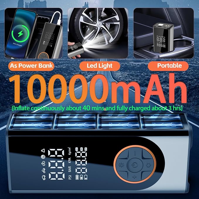 Tire Inflator Portable Air Compressor 150PSI Air Pump - Image 5