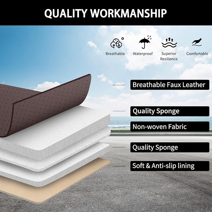 Leather Car Seat Covers, Sedans and Trucks, Waterproof and Breathable - Image 7