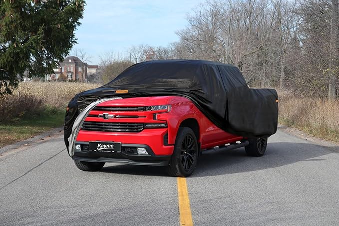 Kayme Truck Cover Custom Fit Chevy Silverado 1500 Crew Cab Short Bed. Full - Image 8