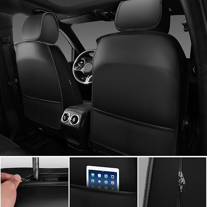 CAR PASS Nappa Leather Car Seat Covers Front Seats, Luxury Seat Protector - Image 3