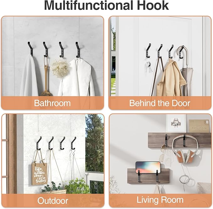 20-Pack Wall Hook for Hanging Coat - 20LB - Image 2