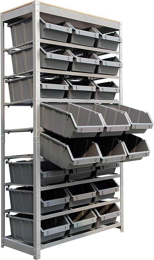 King's Rack Bin Rack Storage System Heavy Duty Steel Rack Organizer Shelving by Unknown
