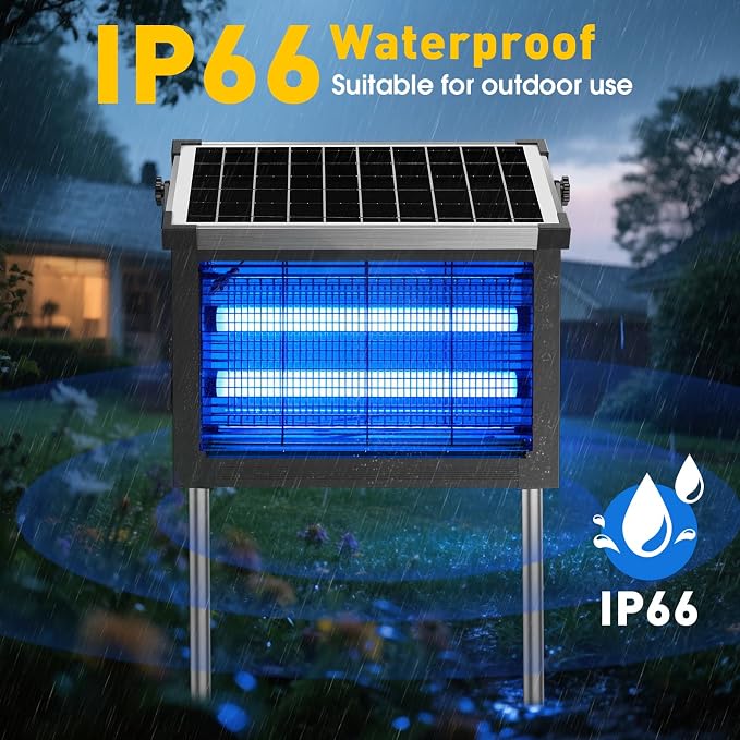 Bug Zapper Outdoor Solar Powered, Zwiran Mosquito Zapper Indoor - Image 6