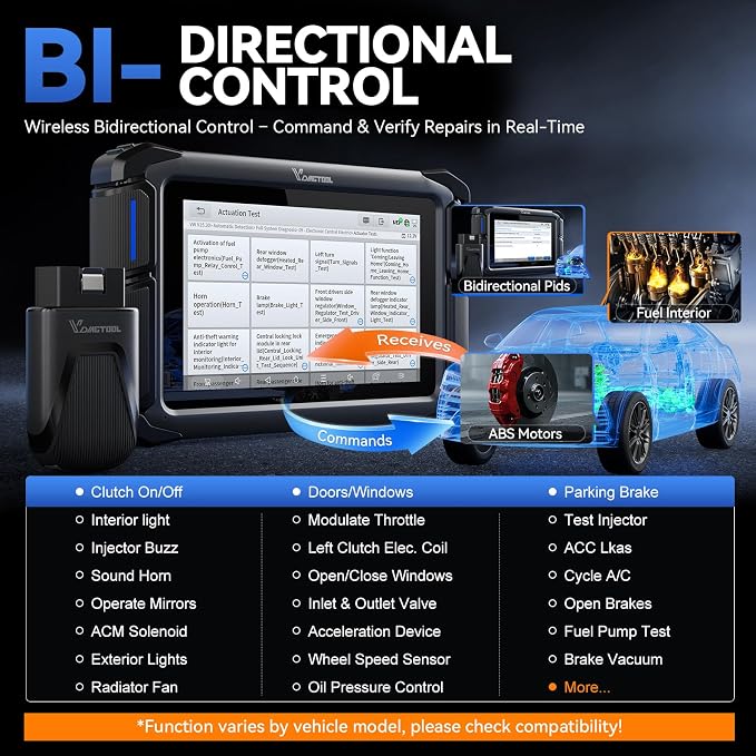 Bidirectional Scan Tool VDIAGTOOL VD70S, 2025 Wireless OBD2 Scanner Diagnostic - Image 3