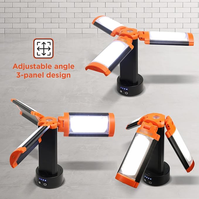 BLACK+DECKER Utility Light, Rechargeable 2000 Lumens LED 3 Panel Work Light - Image 3