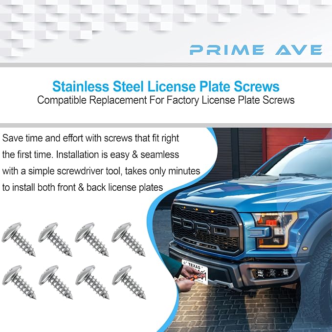 Stainless Steel License Plate Screws - Image 5