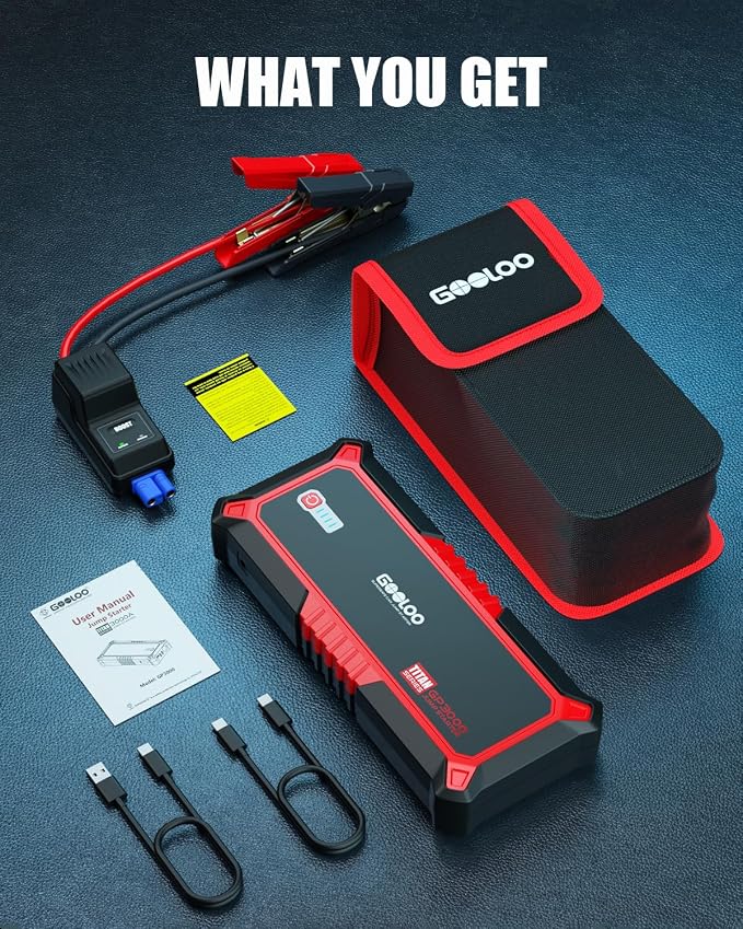 GOOLOO Upgraded GP3000 Jump Starter 3000A Peak Car Starter 12V Jump Box Auto - Image 7