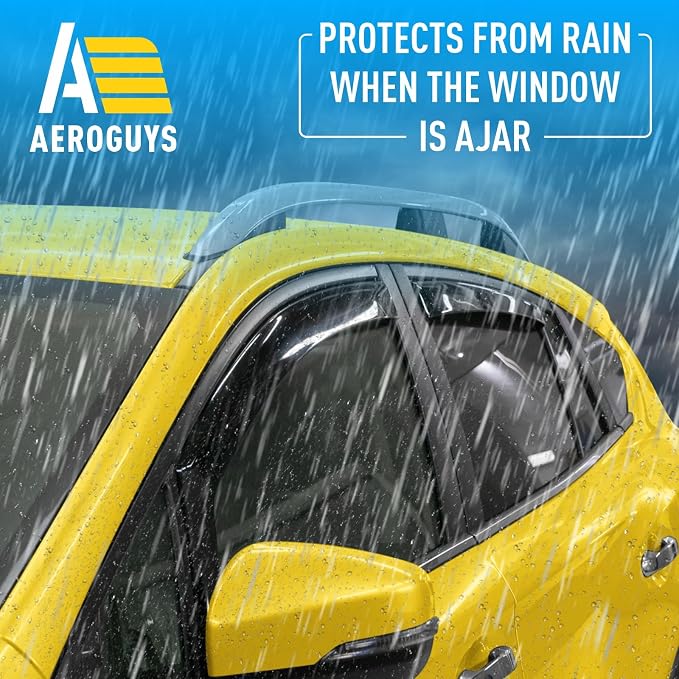 Extra Durable Window Deflectors in-Channel Window Visors Rain Guards Fit - Image 2