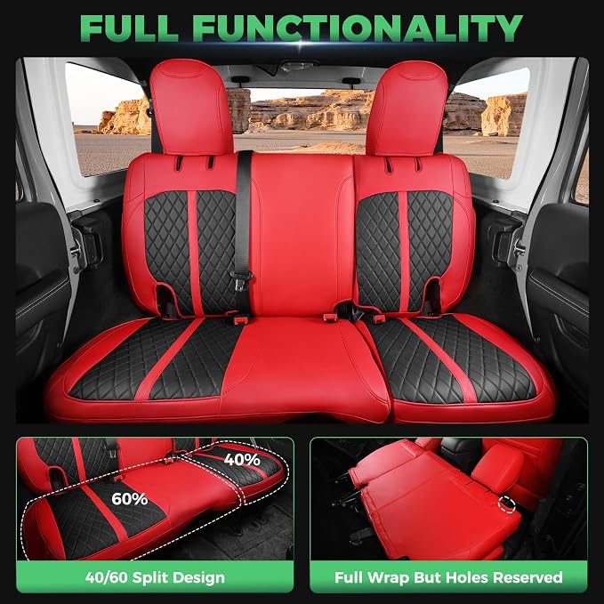 for Jeep Wrangler Seat Covers 4Door JK 2013 2014 2015 2016 2017, Custom Fit Car - Image 5