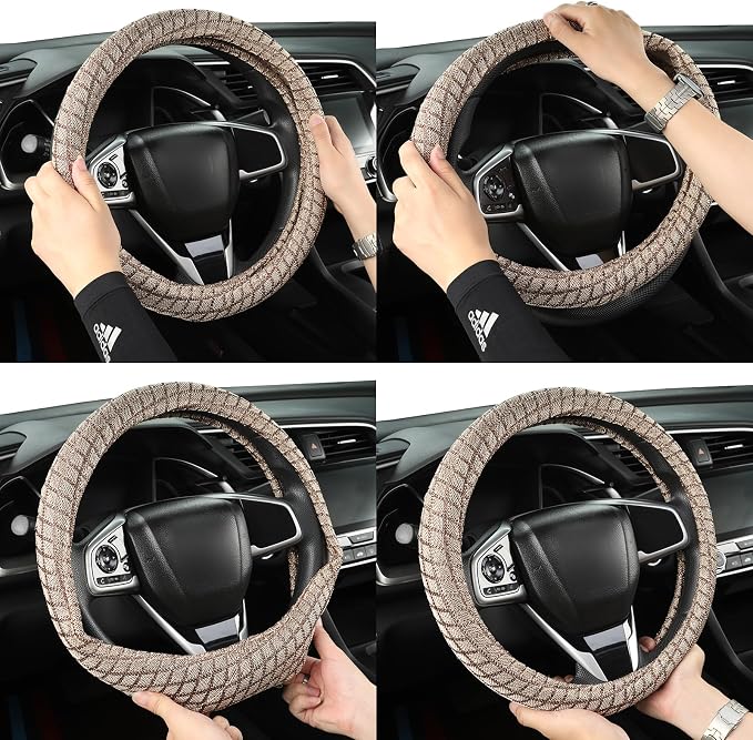 Auto Newer Breathable Steering Wheel Cover Suitable - Image 2