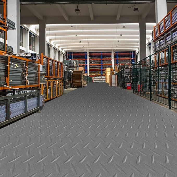 Boshen 7.5Ft x 17Ft Rubber Flooring Mats 2.9mm Thickened Diamond Plate Flooring - Image 8