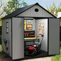 7.3 x 7.3 FT Shed Resin Outdoor Storage by ZYJOYY