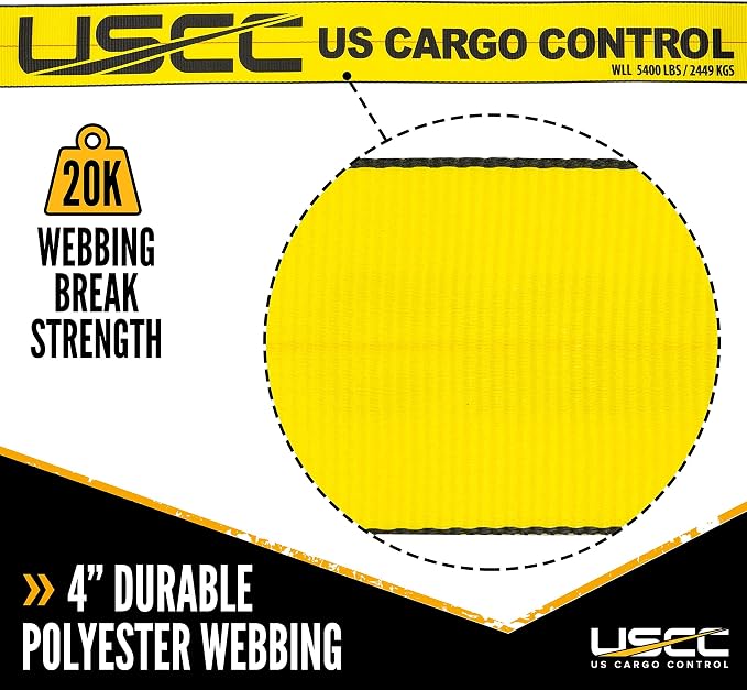 US Cargo Control 4 Inch x 11 Inch Fixed End, Zinc-Coated Ratchet and Black Flat - Image 6