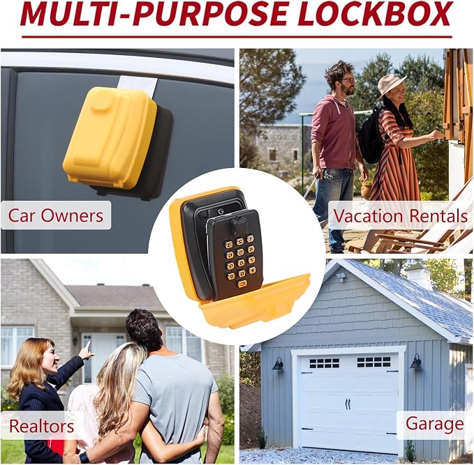 Car Key Lock Box, Car Window Lock Box Wall Lock Box, Sturdy Waterproof Security - Image 5