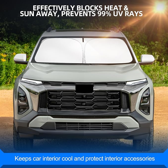 Windshield Sun Shade for Che-vrolet Chevy Equinox 2025 2026 Foldable Sunshade - Image 7