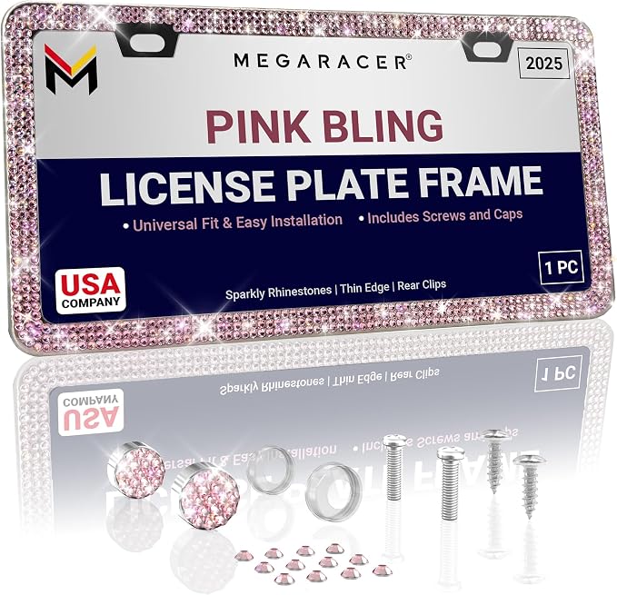 Glamorous Bling License Plate Frame by MegaRacer