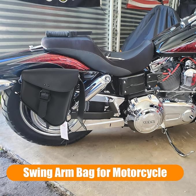 GARGOYLE BELLS Motorcycle Swing Arm Bag Solo Saddle Bags - Image 4